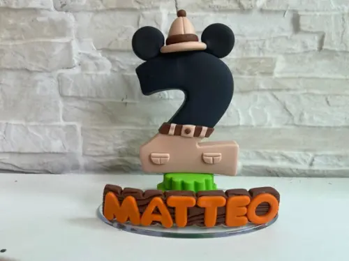 Vela Personalizada - Tema: Mickey Safari