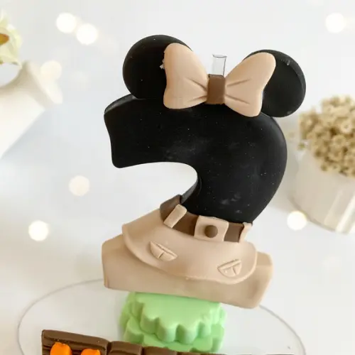 Vela Safari da Minnie - Biscuit (personalizada)
