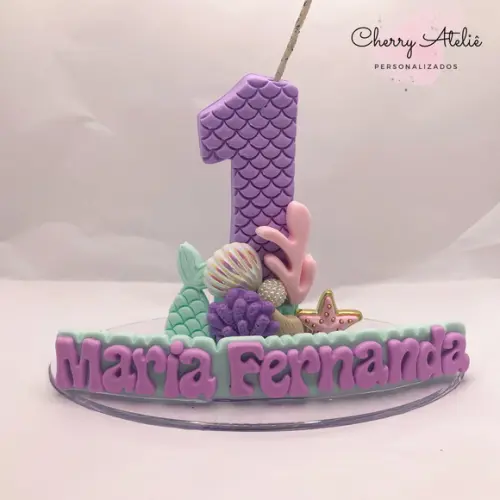 Vela Sereia / Fundo do Mar - Biscuit (personalizada)
