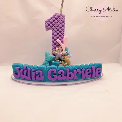 Vela Sereia / Fundo do Mar - Biscuit (personalizada)