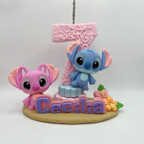 Vela Stitch e Angel P - Biscuit (personalizada)