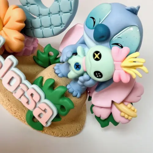 Vela Stitch e Xepa - Biscuit (personalizada)