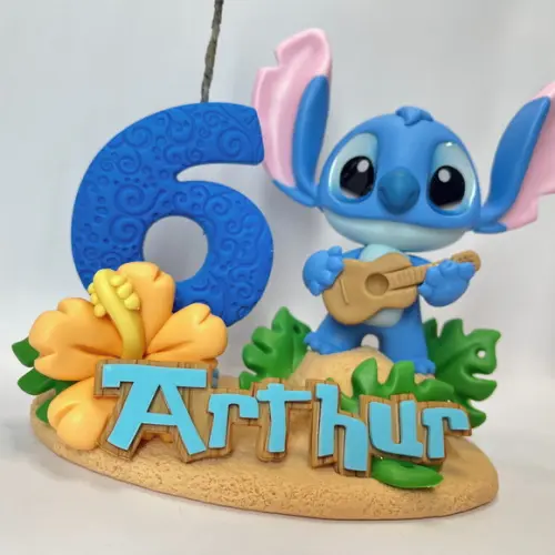 Vela Stitch Menino- Biscuit (personalizada)