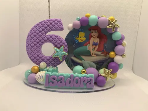 Vela Topo Cenário - Ariel (pequena Sereia)
