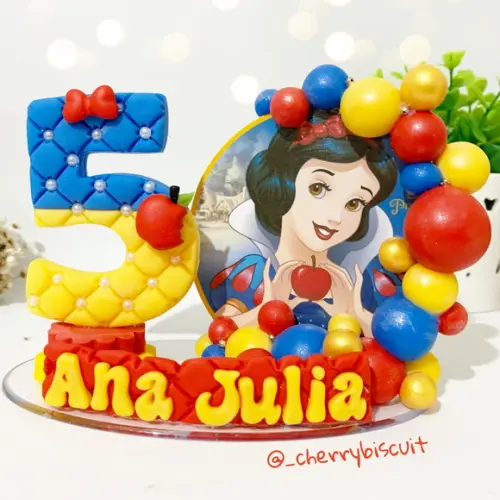 Vela Topo Cenário - Branca de Neve