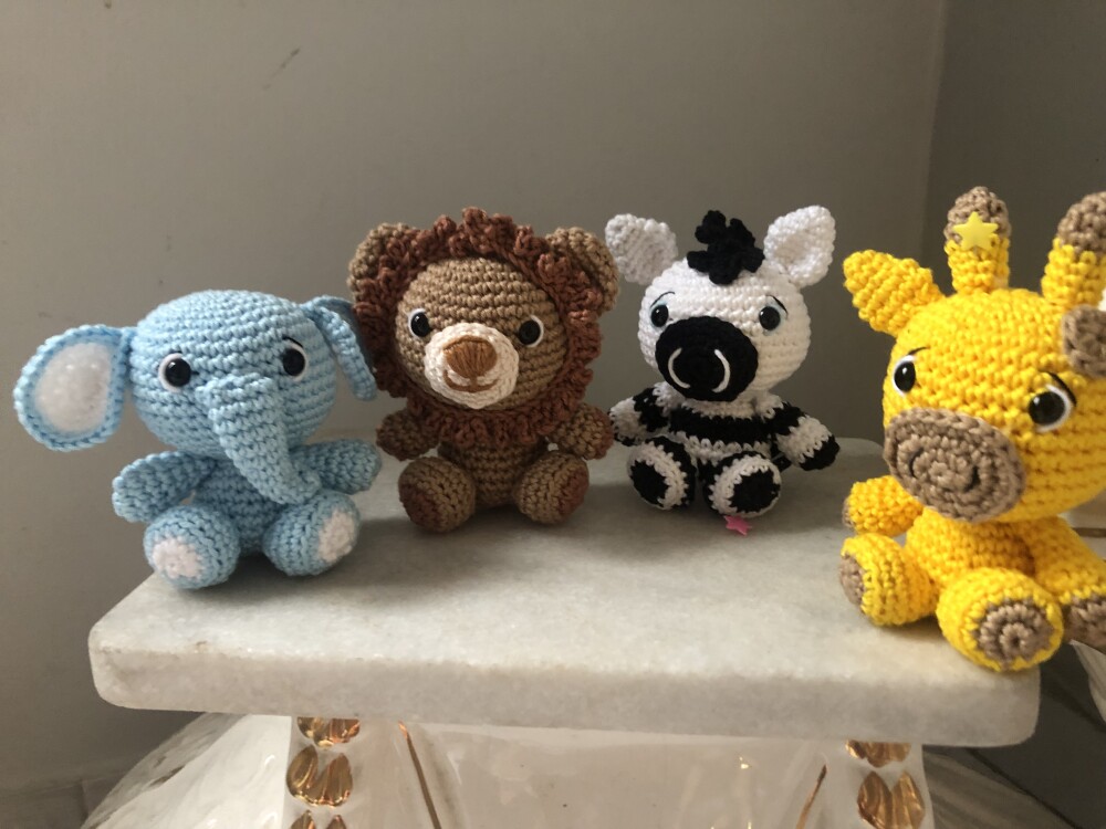 Móbile em Amigurumi Baby Safári