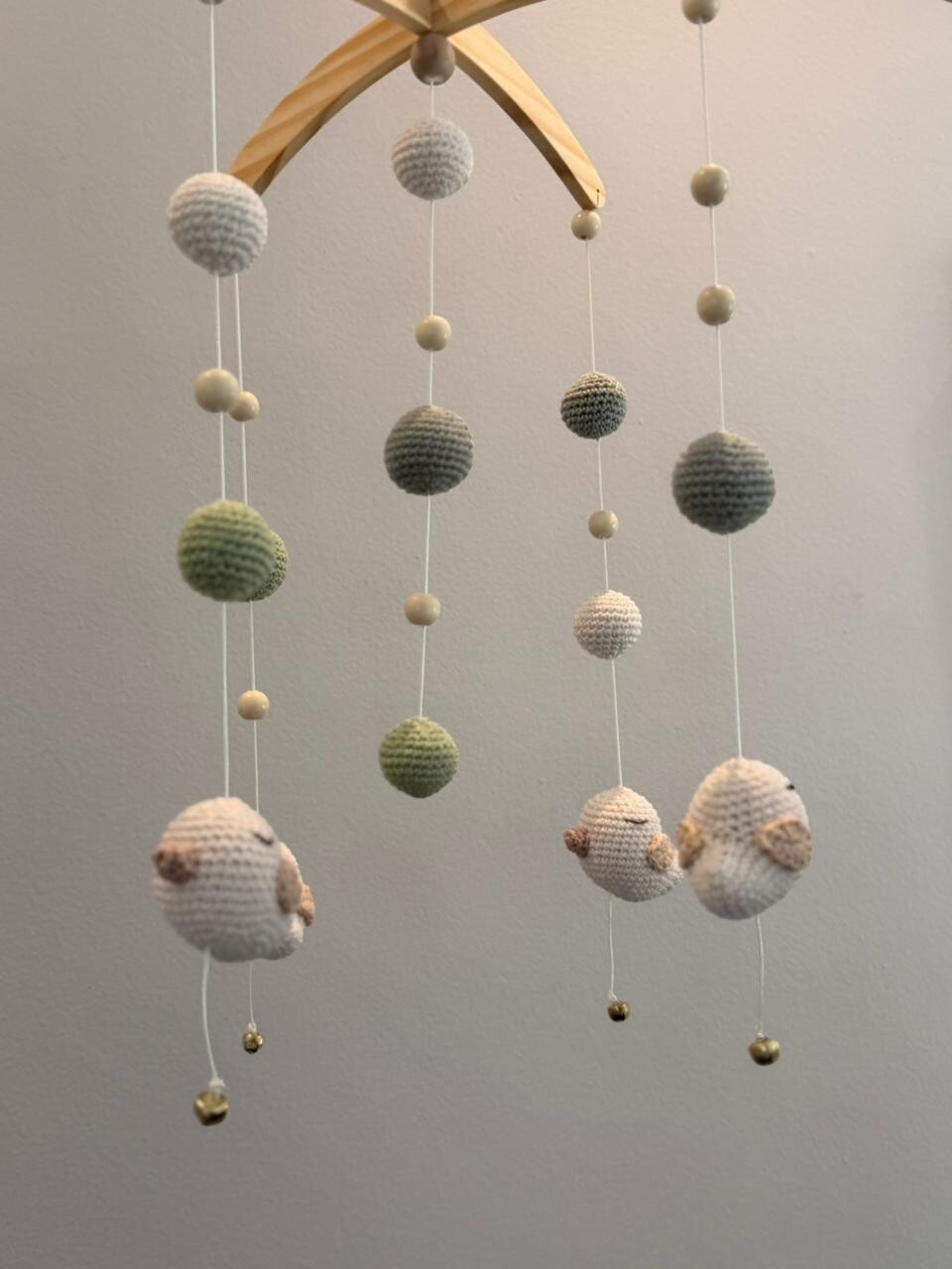 Móbile de berço em Amigurumi - Passarinhos Sonhadores
