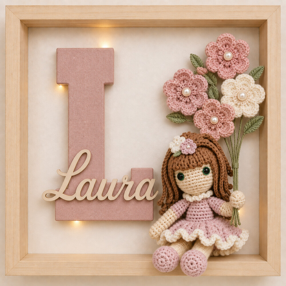 Porta de Maternidade - Amigurumi  Laura Flores