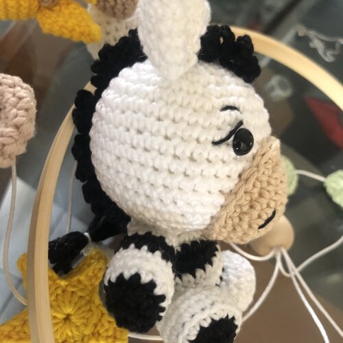 Móbile de Berço em Amigurumi jardim encantado
