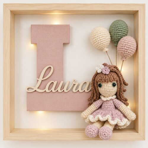 Porta de Maternidade - Amigurumi  Laura Flores - Cópia