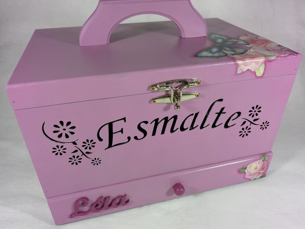 CAIXA ORGANIZADORA PARA ESMALTES GRANDE (MDF)