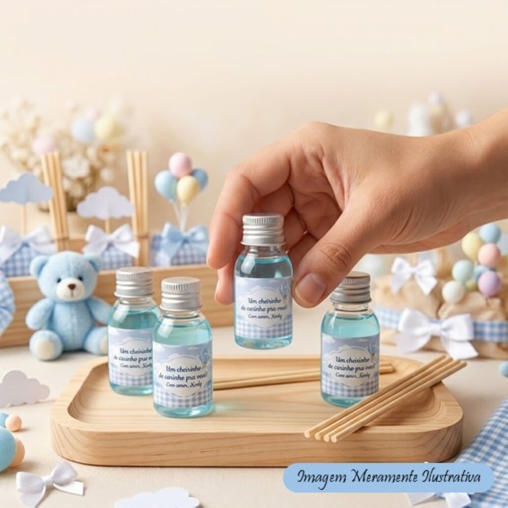 Mini Aromatizador Lembrancinha Chá de Bebê Baloeiro - Maternida