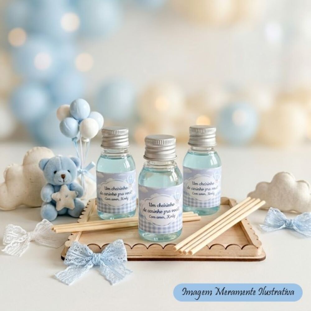 Mini Aromatizador Lembrancinha Chá de Bebê Baloeiro - Maternida