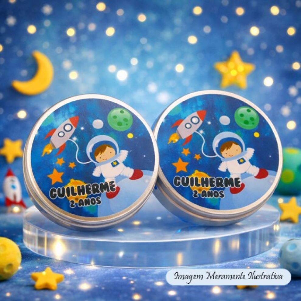 Latinhas Astronauta Personalizadas - Festa Infantil Tema Espaço