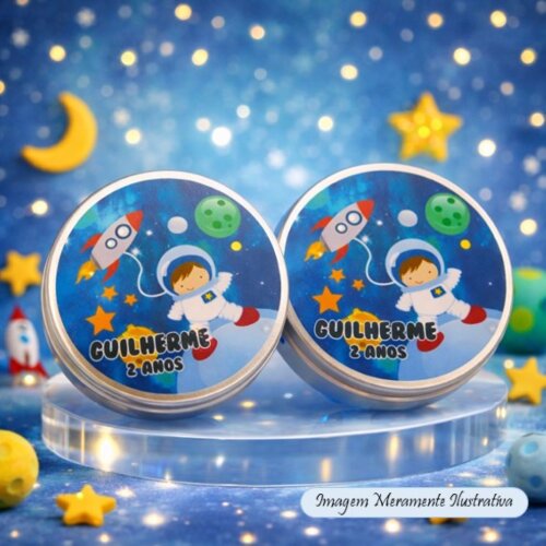 Latinhas Astronauta Personalizadas - Festa Infantil Tema Espaço
