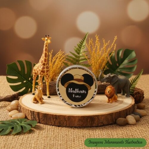 Latinhas Personalizadas Tema Mouse Safari - Encante sua festa