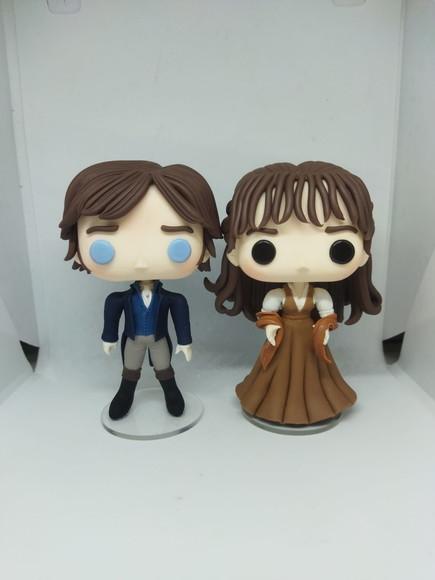 Biscuit Estilo Funko Pop Darcy e Elizabete