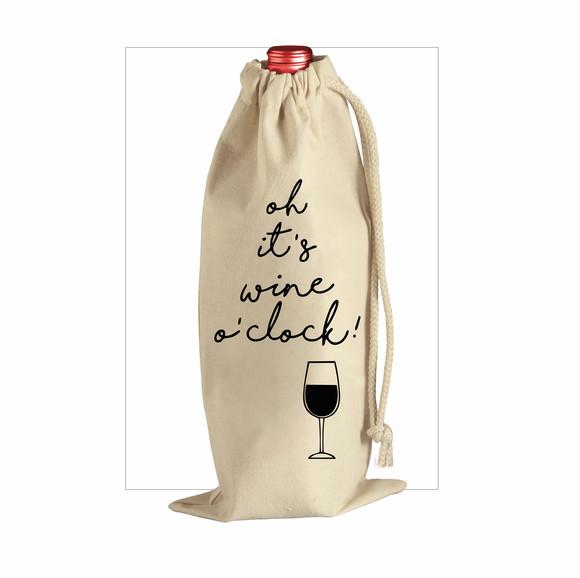 10 Sacos para Vinho em Algodão s/ Babado - 15 x 35cm