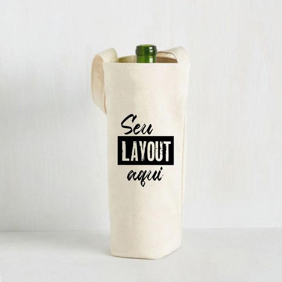 10 Sacos para Vinho em Algodão c/ Alça - 15 x 35cm