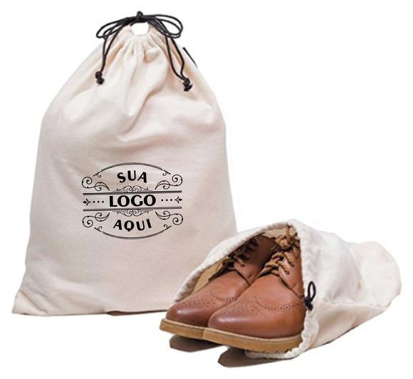 100 Dust Bags em Algodão Cru - 35 x 45cm