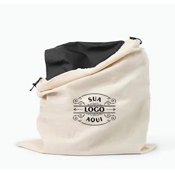 100 Dust Bags em Algodão Cru - 35 x 45cm