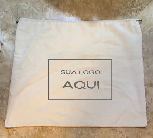 100 Dust Bags em Algodão Cru - 45 x 60cm
