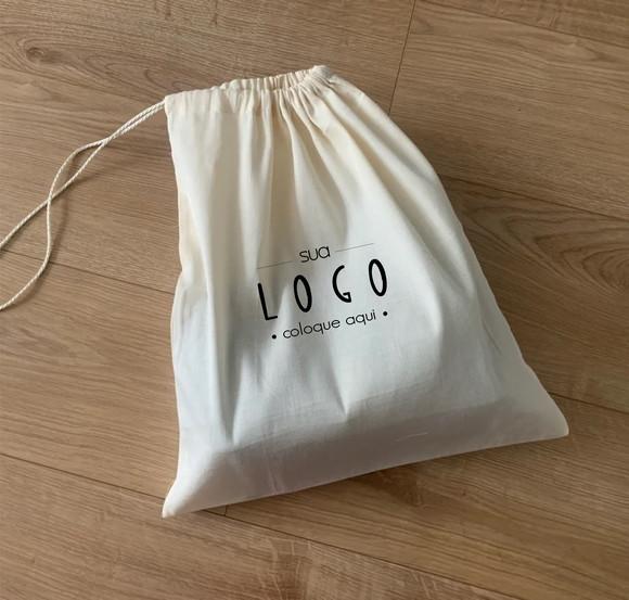 100 Dust Bags em Cretone Branco - 30 x 40cm