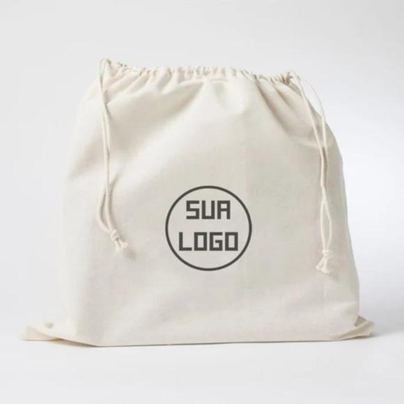 100 Dust Bags em Cretone Branco - 30 x 35cm