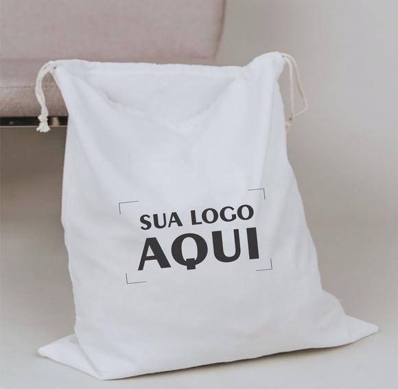 100 Dust Bags em Cretone Branco - 30 x 50cm