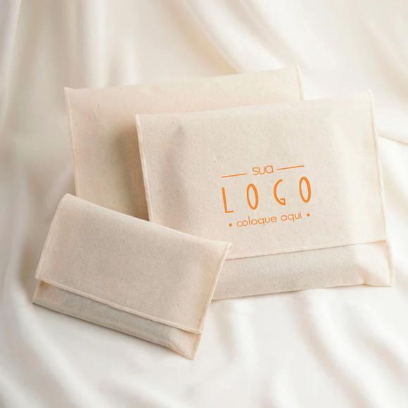 100 Envelopes em Algodão Cru - 20x25cm -