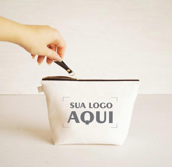 100 Necessaires m em Algodão - 18x13cm