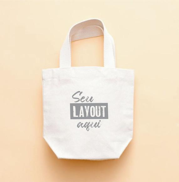 100 Sacolas em Algodão Cru Personalizadas - 20 x 25cm