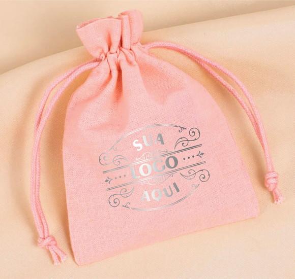 100 Sacos em Linho c/ Bbd Personalizados - 10x10
