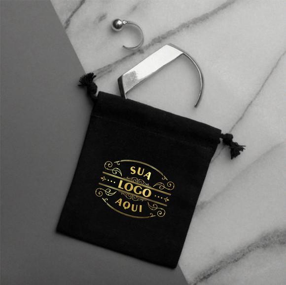 100 Sacos em Linho Personalizados - 10x10cm