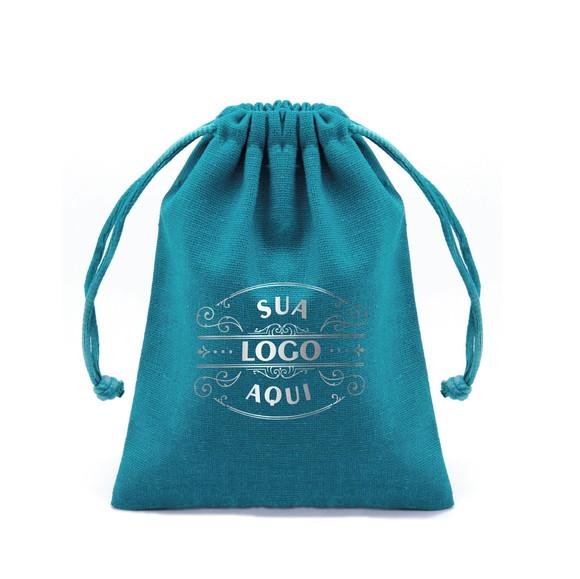 100 Sacos em Linho Personalizados - 10x15