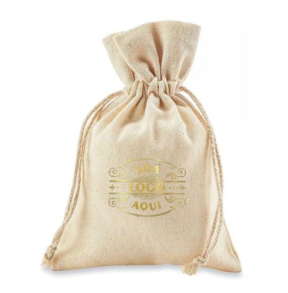 100 Sacos em Linho Personalizados - 9x12