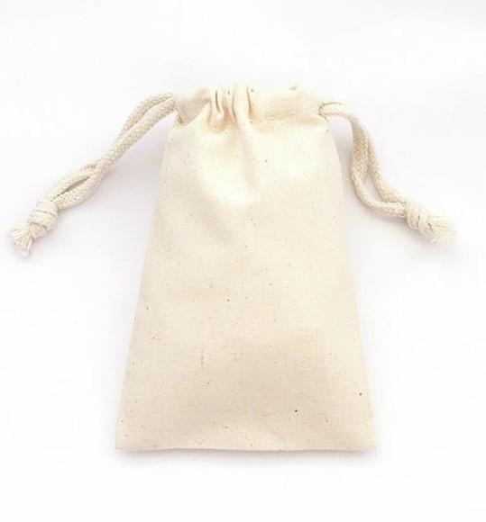 20 Saquinhos de Algodão Cru s/ impressão - 10x15cm