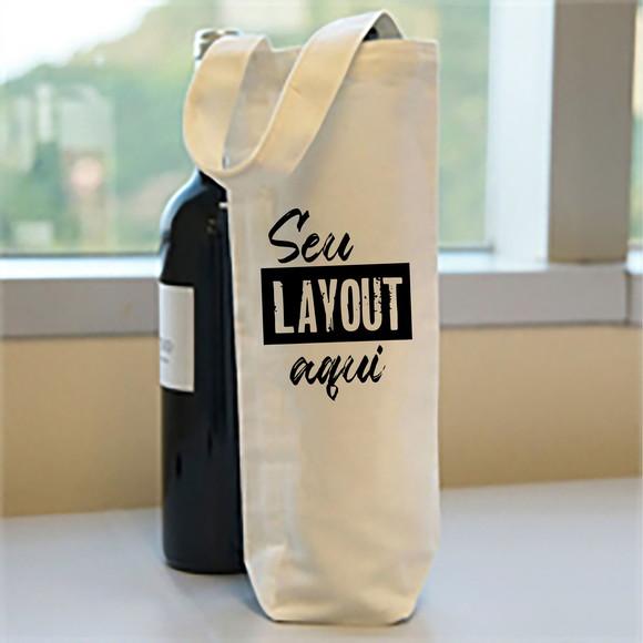 50 Sacos para Vinho em Algodão c/ Alça - 15 x 35cm