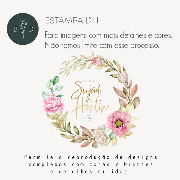 50 Saq. de Algodão Cru Personalizados c/ Babado - 10 x 25cm