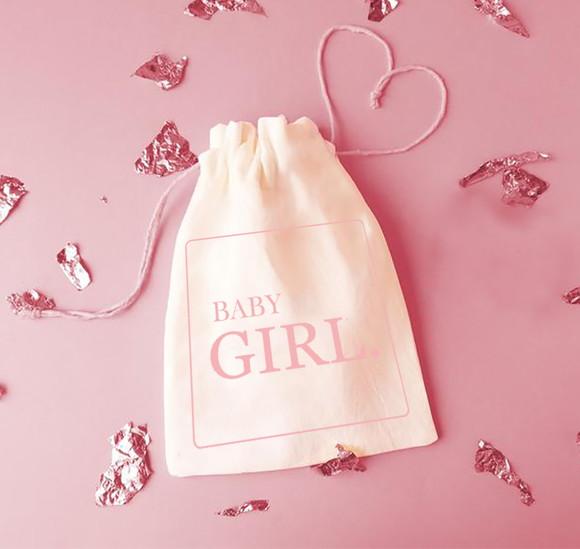 50 Saquinhos 'baby Girl' - 9 x 12cm