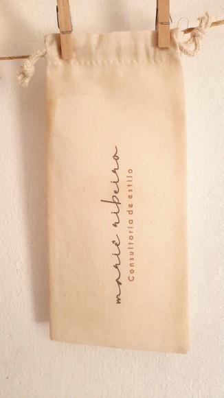 50 Saquinhos de Algodão Cru Personalizados - 10 x 20cm