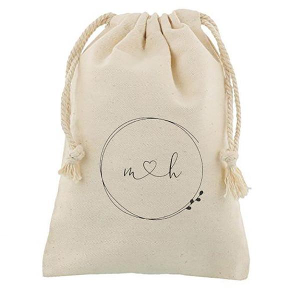 50 Saquinhos de Algodão Cru Personalizados - 20 x 35cm