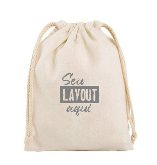 50 Saquinhos de Algodão Cru Personalizados - 30 x 35 cm