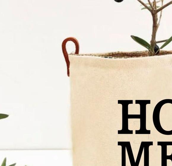 Cachepot Home Grande c/ Alças em Couro Ecológico - Chvg402