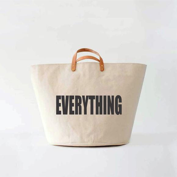 Cesto Everything em Lona c/ Alças em Couro Ecológico - Oc712