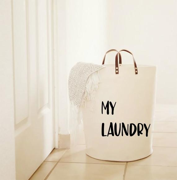Max Cesto My Laundry e c/ Alças em Couro Ecológico