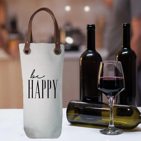 Wine Bag em Algodão e Alças Couro Ecológico - Wb300
