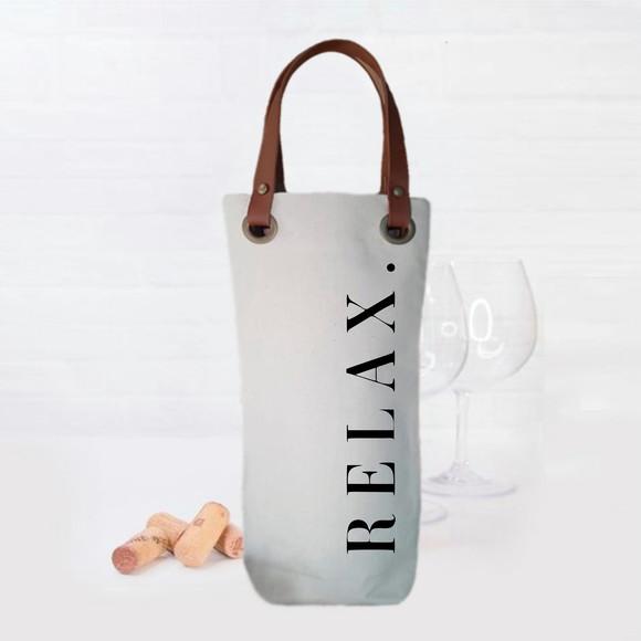 Wine Bag em Algodão e Alças Couro Ecológico - Wb305