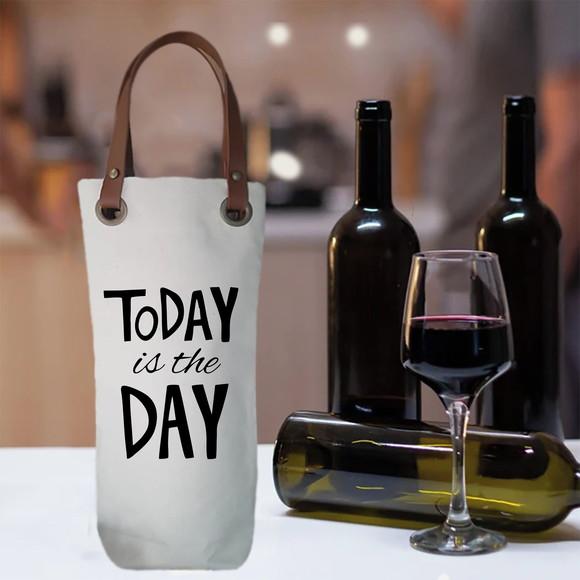 Wine Bag em Algodão e Alças Couro Ecológico - Wb307