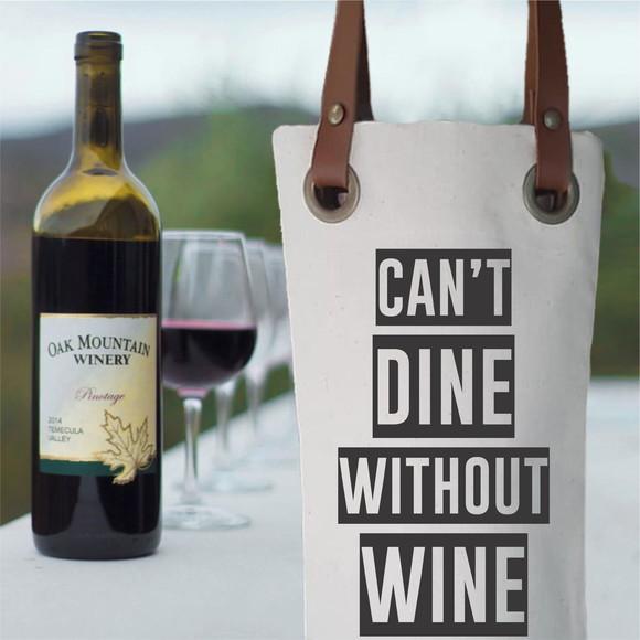 Wine Bag em Algodão e Alças Couro Ecológico - Wb507